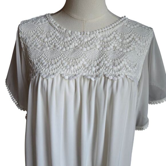 Mayoral Girls White Lace Embroidered Dress Size 14 Flutter Sleeve Sundress Boho - Picture 2 of 12